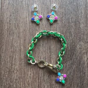 Vera Bradley bracelet and earrings